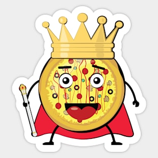 King Pizza  - Funny Character Illustration Sticker